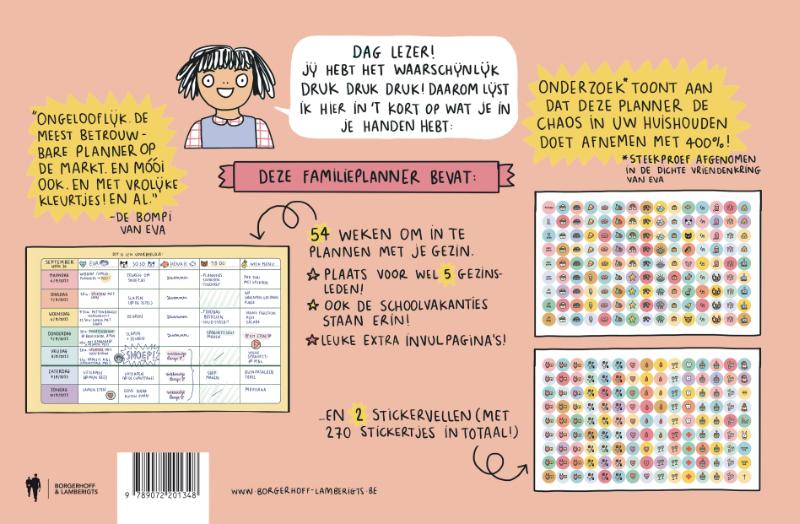 Achterkant van Eva's familieplanner