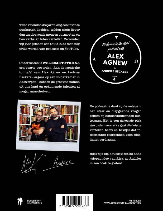 Achterkant van 5 years of welcome to the AA