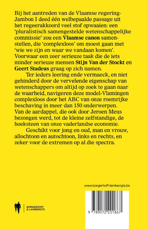 Achterkant van De Vlaamse canon