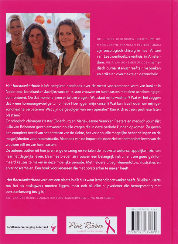 Achterkant van Het Borstkanker Boek