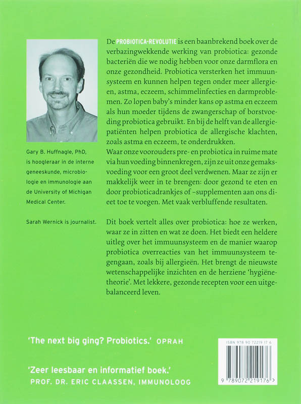Achterkant van De probiotica-revolutie