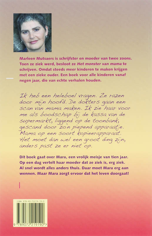 Achterkant van Het monster van mama