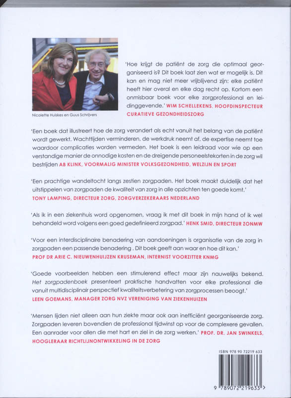 Achterkant van Het zorgpadenboek