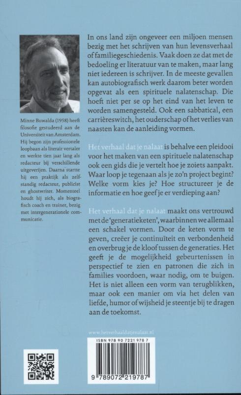 Achterkant van Het verhaal dat je nalaat