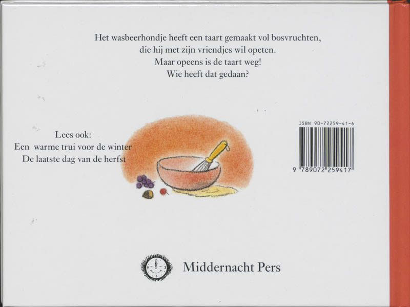 Achterkant van Feesttaart uit het bos