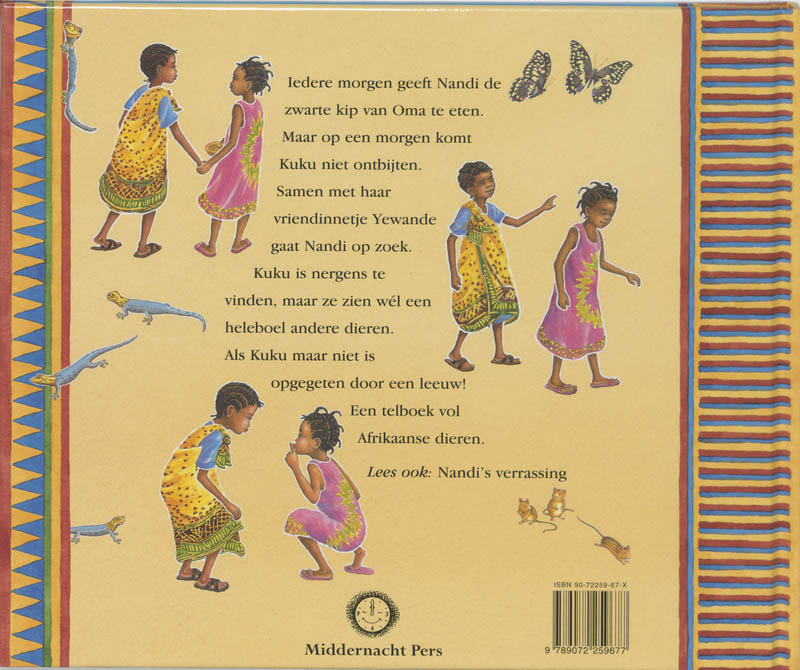 Achterkant van Nandi's kip