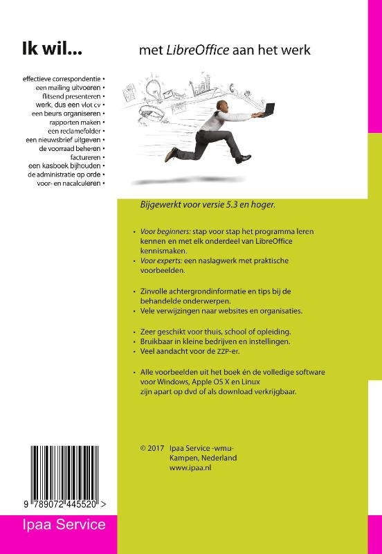 Achterkant van Ik wil... met LibreOffice aan het werk