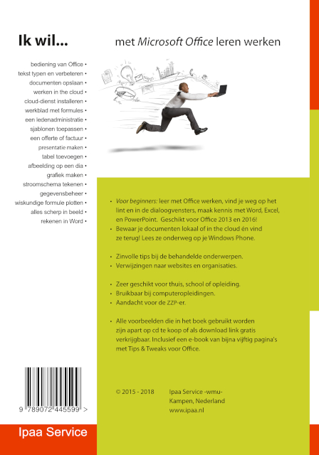 Achterkant van Ik wil... met Microsoft Office leren werken