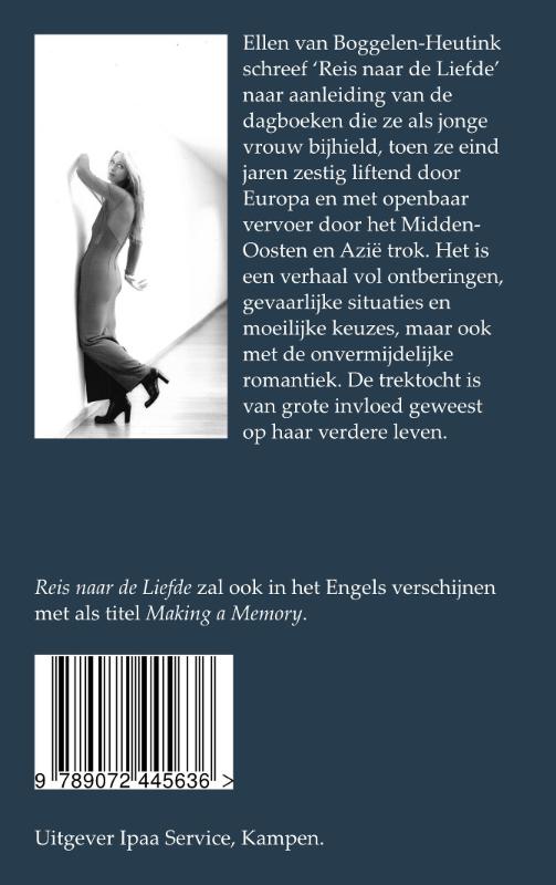 Achterkant van Reis naar de Liefde