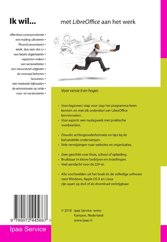 Achterkant van Ik wil... met LibreOffice aan het werk