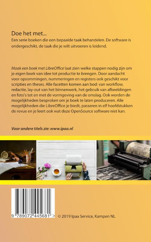 Achterkant van Maak een boek