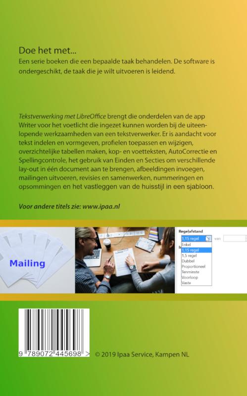 Achterkant van Tekstverwerking
