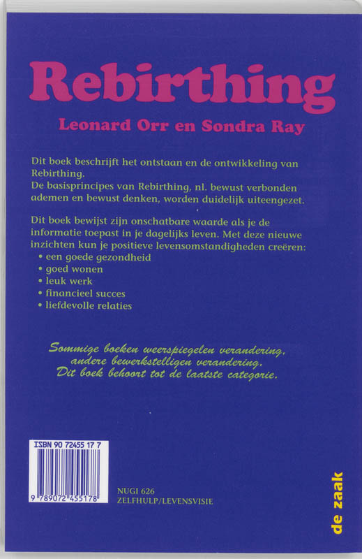 Achterkant van Rebirthing