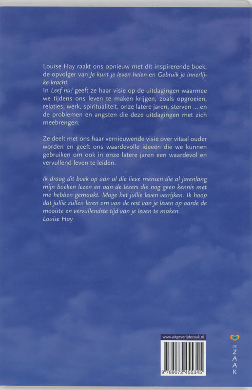 Achterkant van Leef nu!