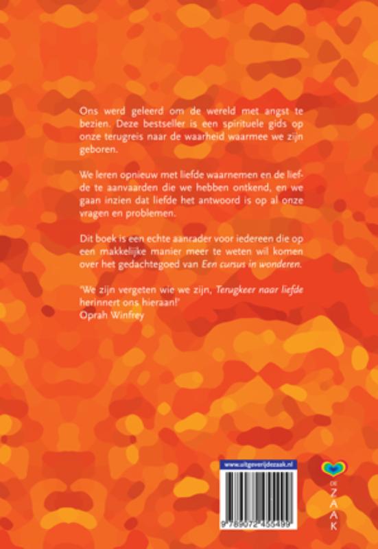 Achterkant van Terugkeer naar liefde