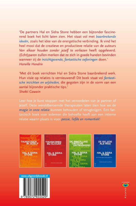 Achterkant van Van elkaar houden zonder jezelf te verliezen