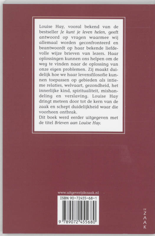 Achterkant van De antwoorden van Louise Hay