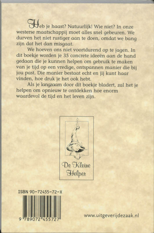 Achterkant van Onthaasten