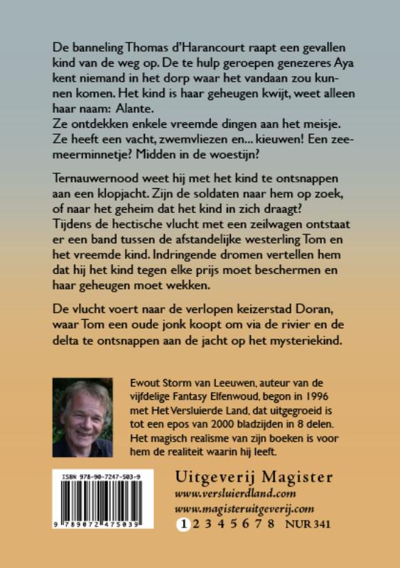 Achterkant van Vlucht met het mysteriekind