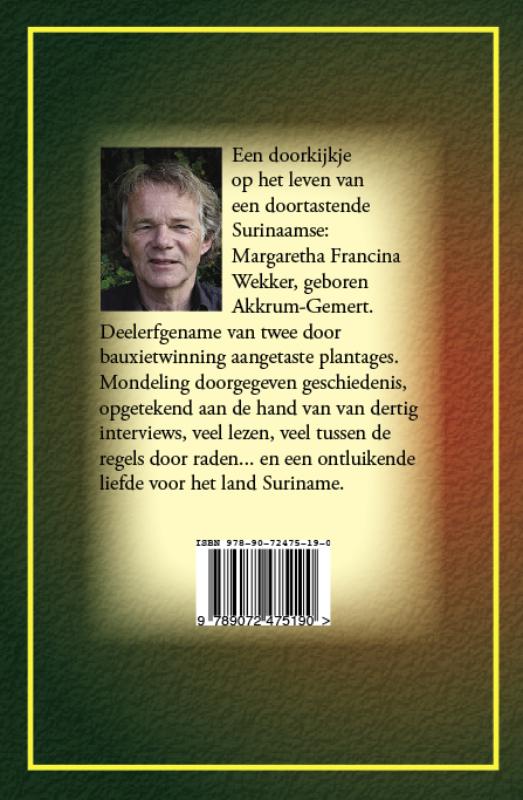 Achterkant van Tussen Para en Paramaribo