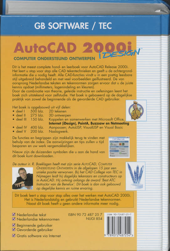 Achterkant van AutoCad 2000i