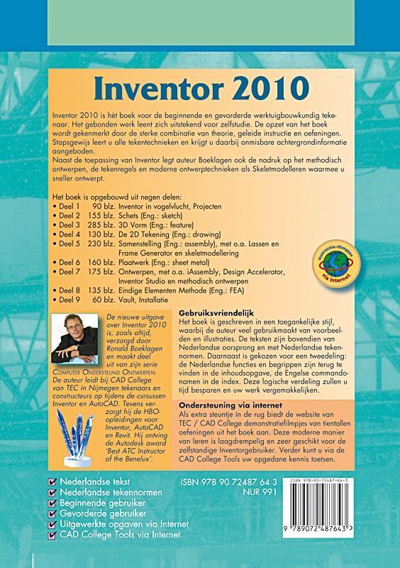 Achterkant van Inventor 2010