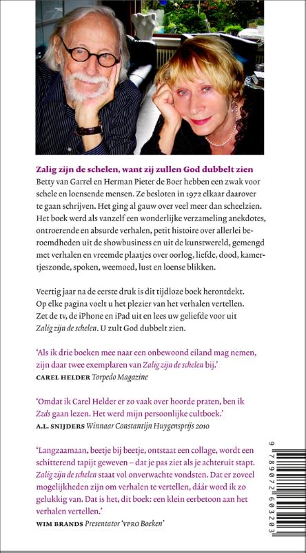 Achterkant van Zalig zijn de schelen