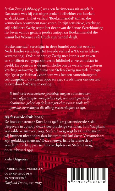 Achterkant van Boekenmendel – De onzichtbare verzameling