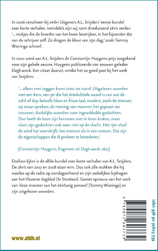 Achterkant van Doelloos kijken
