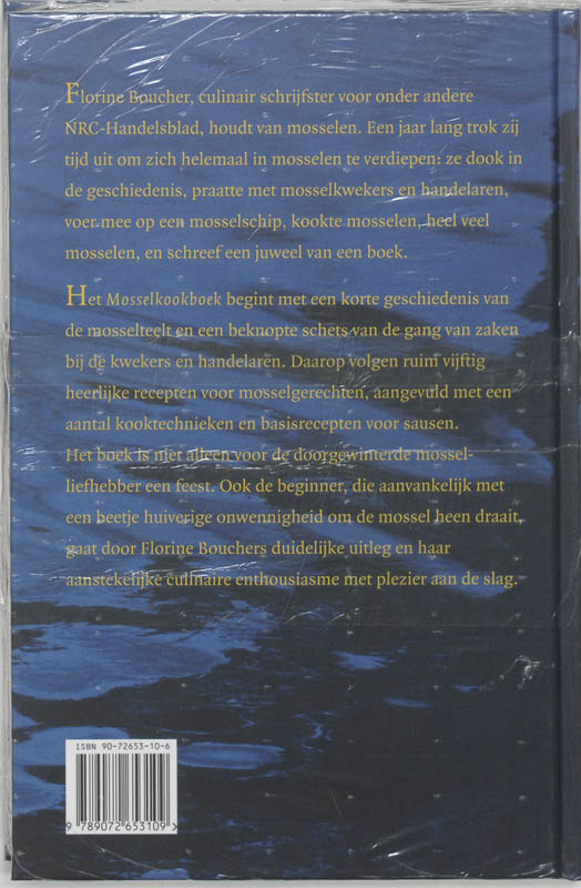Achterkant van Mosselkookboek