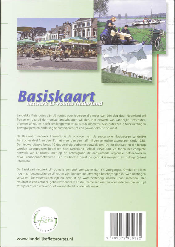 Achterkant van Basiskaart netwerk LF-routes
