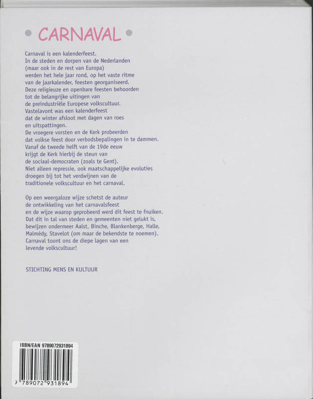 Achterkant van Carnaval