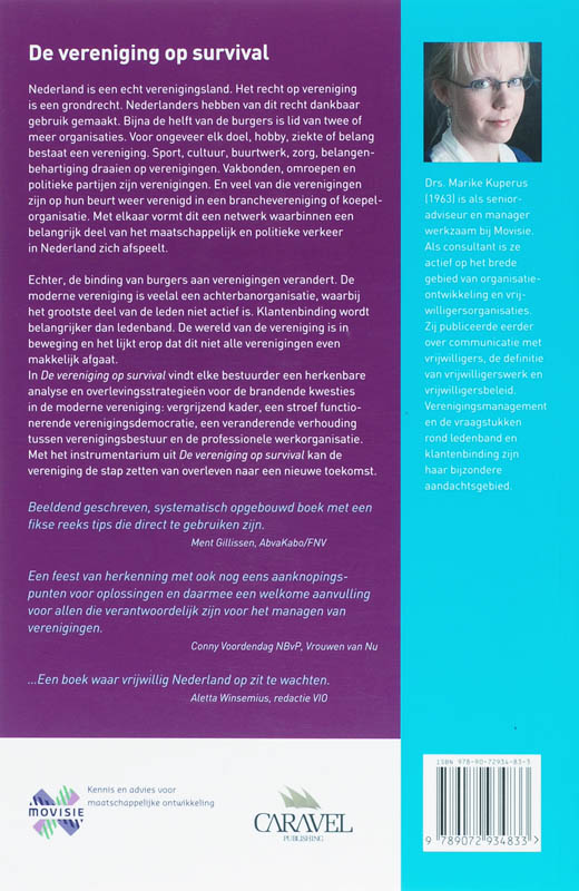 Achterkant van De vereninging op survival