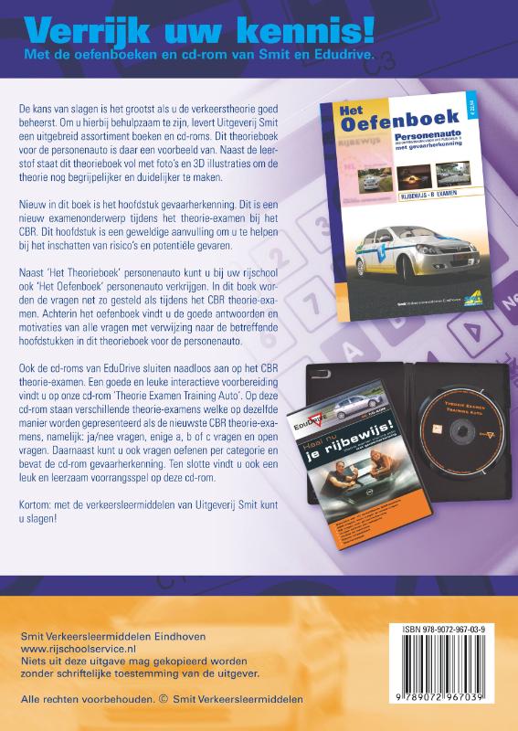 Achterkant van Theorieboek rijbewijs B