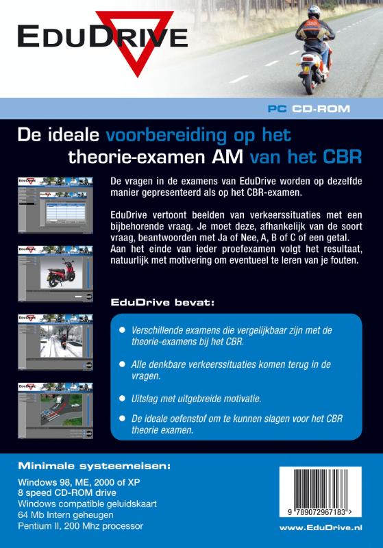 Achterkant van Haal nu je rijbewijs AM
