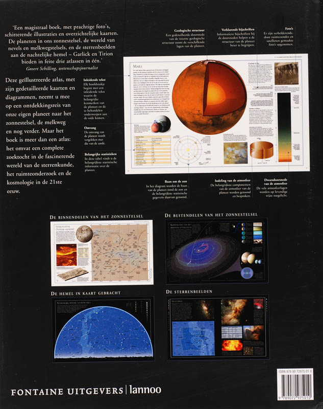 Achterkant van Geïllustreerde atlas van het universum