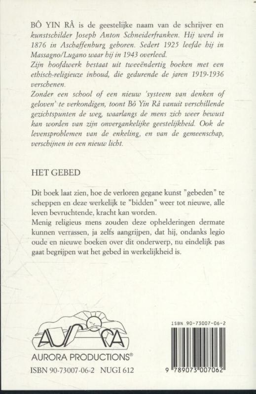 Achterkant van Het gebed