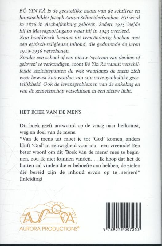 Achterkant van Het boek van de mens