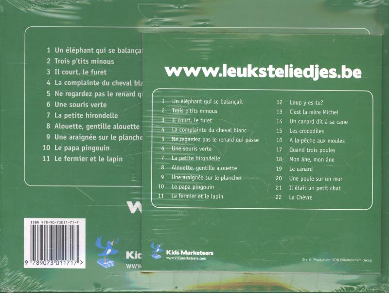 Achterkant van Les Plus Belles chansons d'Animaux