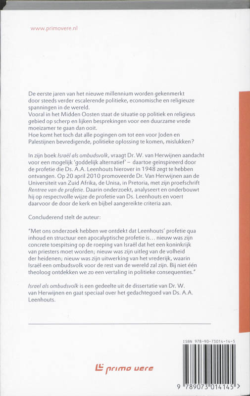 Achterkant van Israel als ombudsvolk