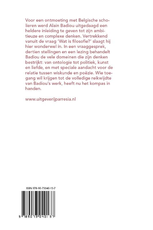 Achterkant van Alain Badiou door Alain Badiou