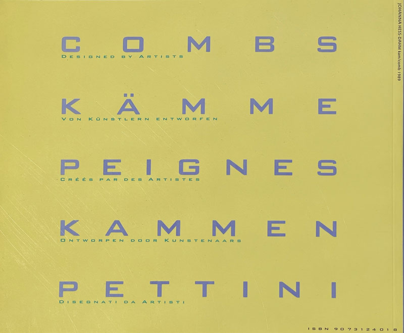 Achterkant van Combs/kammel/peignes/kammen/pettini