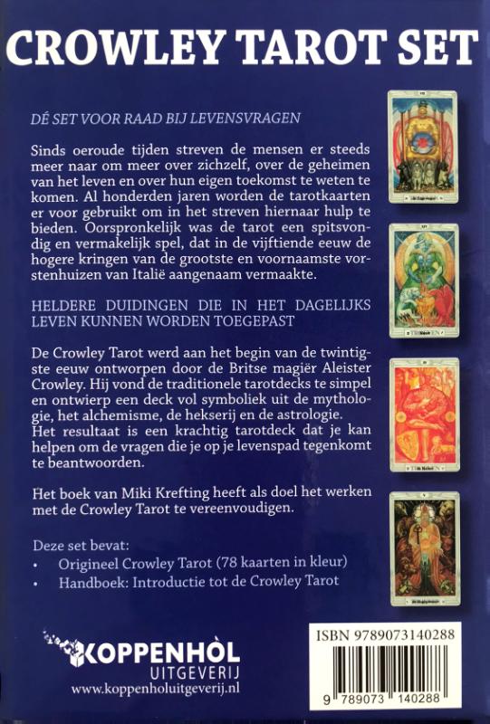 Achterkant van Crowley thoth tarot kaarten set