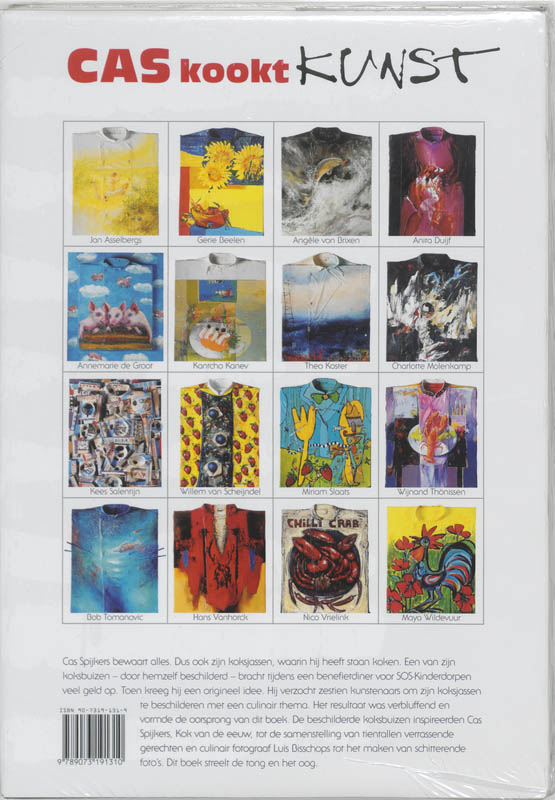 Achterkant van Cas kookt kunst