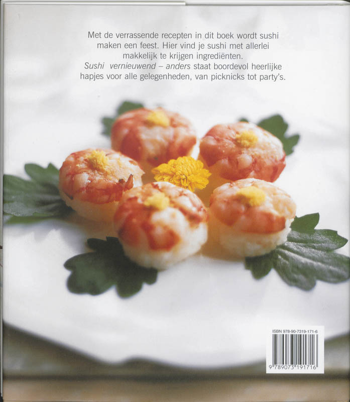 Achterkant van Sushi vernieuwend-anders
