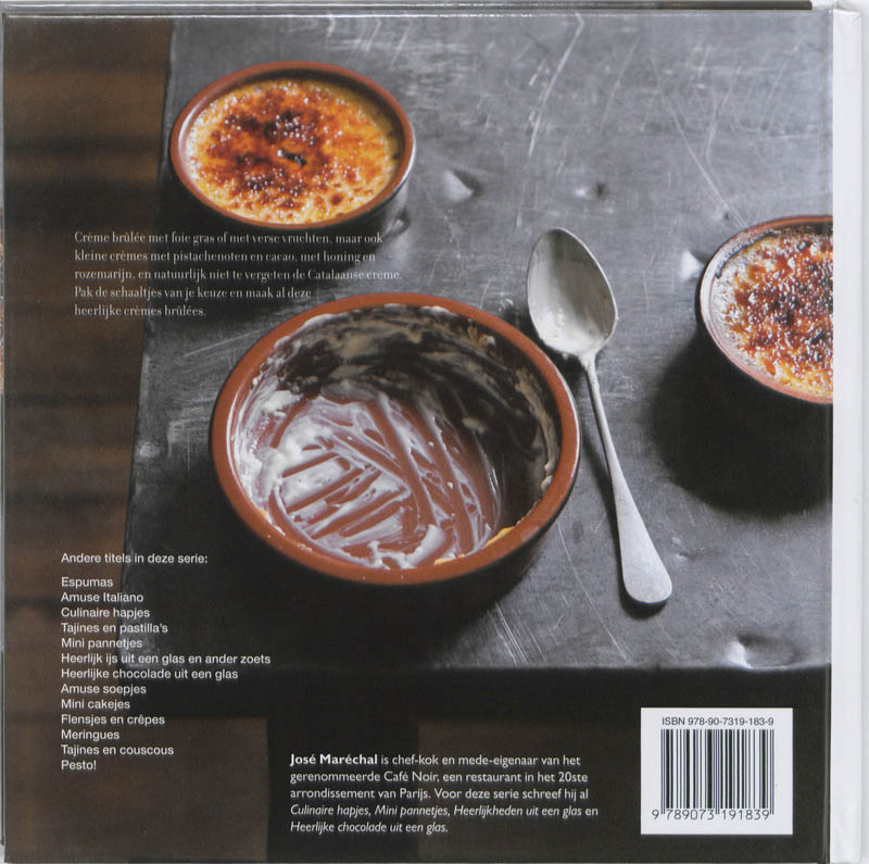 Achterkant van Creme brulee
