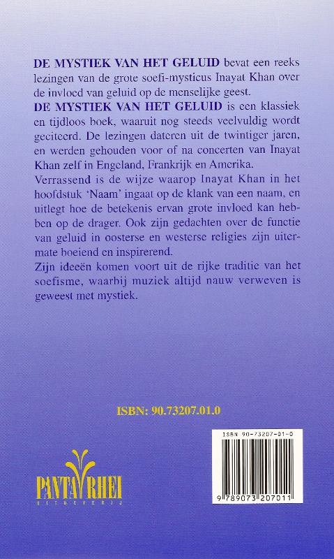Achterkant van De mystiek van het geluid