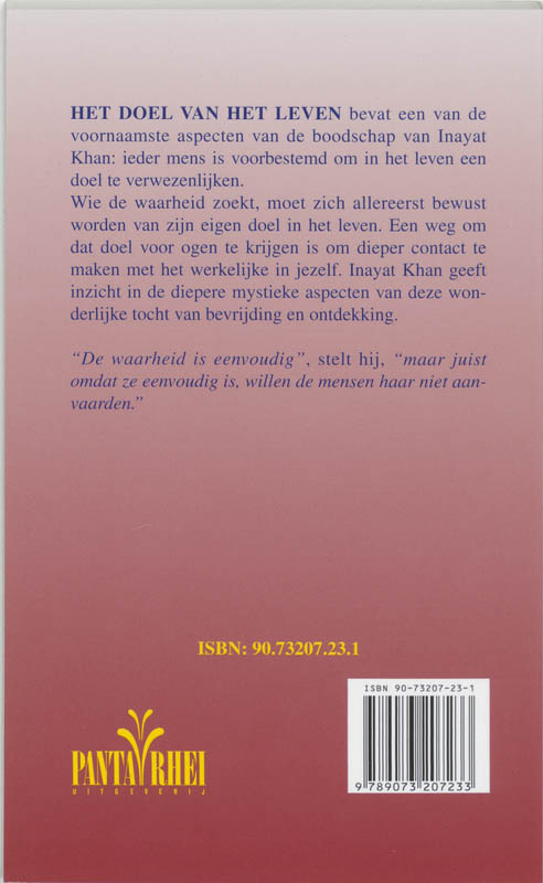 Achterkant van Het doel van het leven