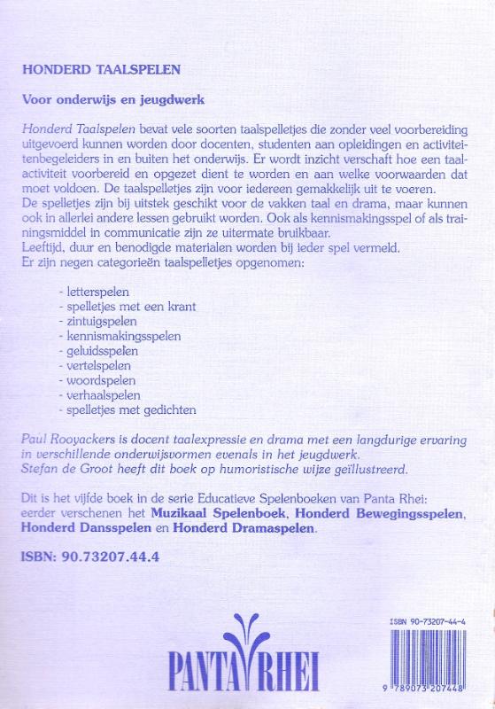 Achterkant van Honderd taalspelen