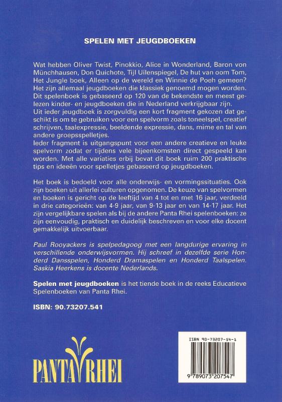 Achterkant van Spelen met jeugdboeken